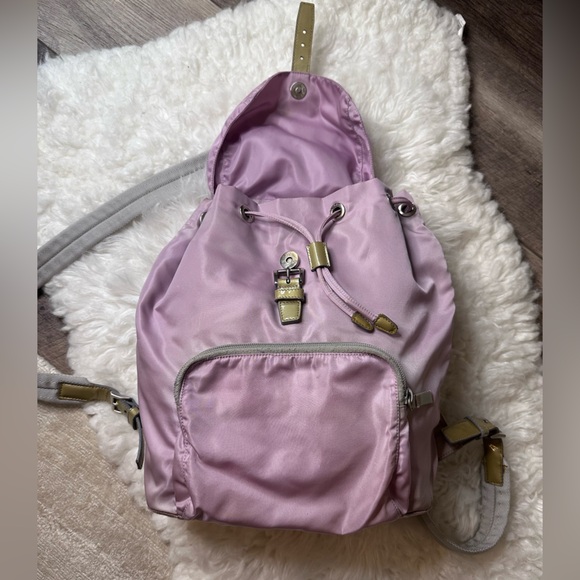 AUTHENTIC PRADA Dessuto Nylon Backpack in lilac - Picture 6 of 16